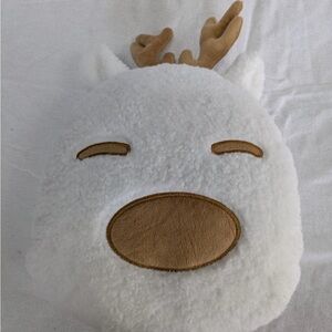 Target Bullseye's Playground Christmas White Reindeer Pillow 14.25"H (NWT)